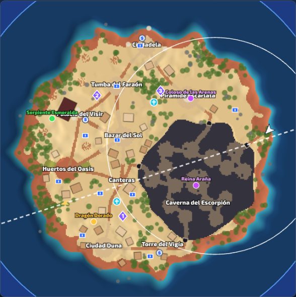 Mapa del Desierto Carmesí
